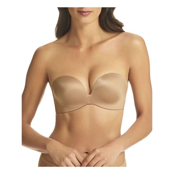 FINE LINES Intimates Beige Lightly Boost Cups Medium Coverage Strapless 36D - Picture 3 of 3
